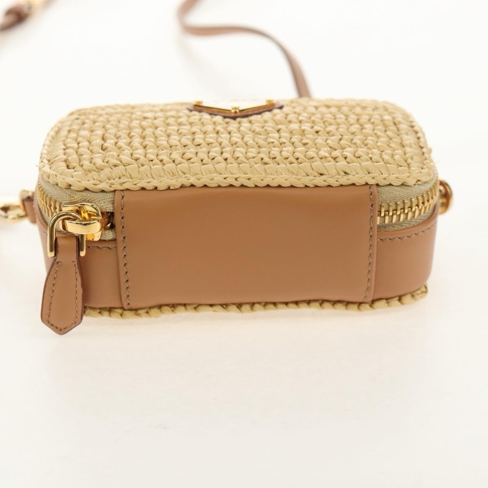 Prada Beige Woven Mini Camera Bag with Gold Hardware - Picture 5 of 9